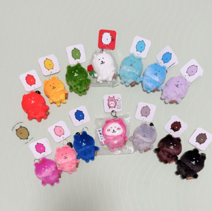 现货日本自嘲熊薄荷熊十二色自嘲熊彩虹熊玫瑰花熊爱心睡衣熊挂件