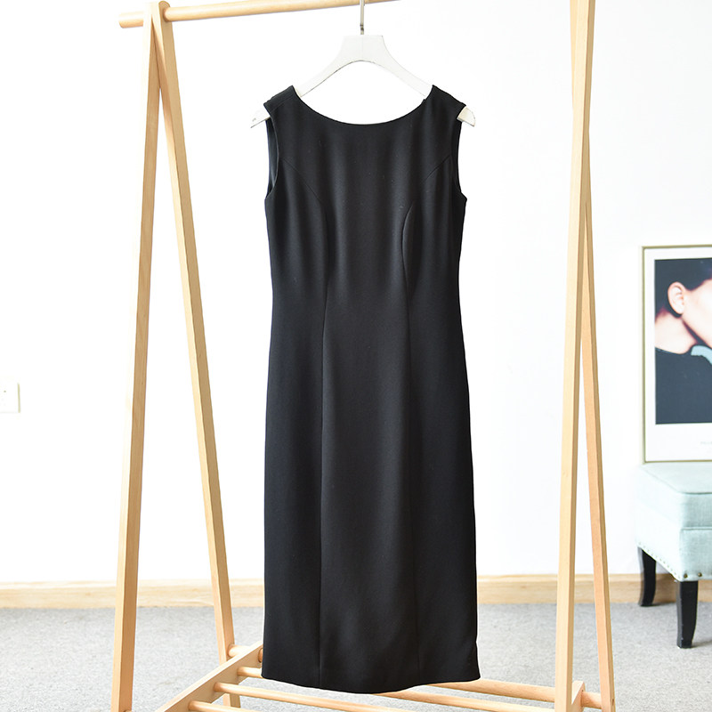 早春御姐显瘦百搭高腰包臀裙中长款无袖背心裙AC526 B2-4