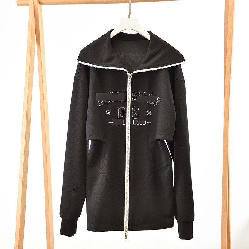 黑色海军领拉链立体字母印花百搭显瘦时尚连衣裙  莉2615  E2-3