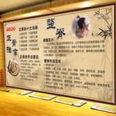 中医养生理疗挂图正骨推拿整脊按摩广告海报颈椎脊柱保养贴画