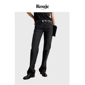 现货 Rouje Life牛仔裤 高腰修饰腿型水洗黑显瘦简约时尚 直筒裤