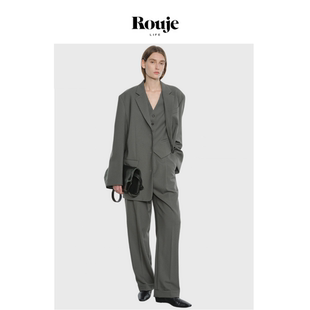 现货 倒T西装 Rouje 经典 马甲翻边神裤 Life王炸意大利精纺羊毛