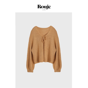 Life毛晓彤同款 现货 Rouje 毛衣外套女 宽松巨好看加厚针织开衫