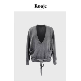 nana同款 Life Rouje 老钱松弛感灰超细羊毛羊绒针织套装 现货