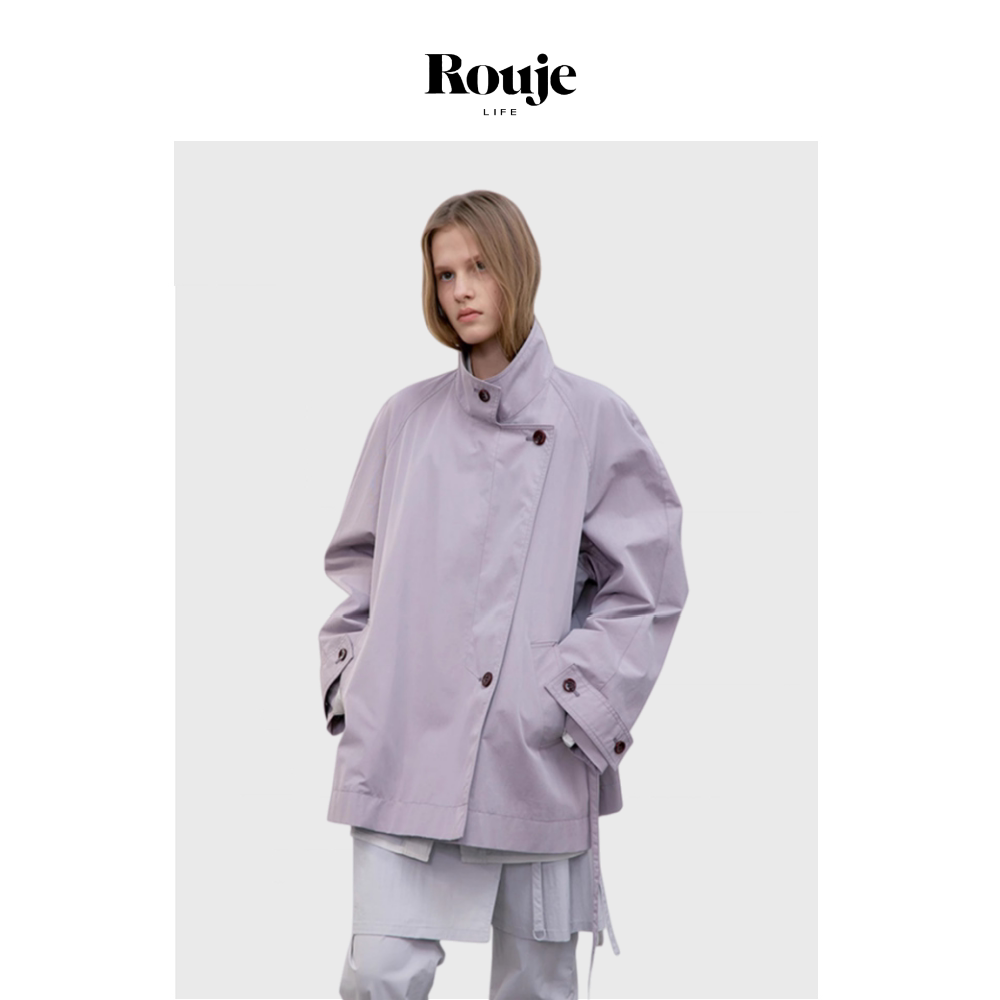 【现货】Rouje Life小众风衣时尚层次感系带收腰显瘦百搭中款外套