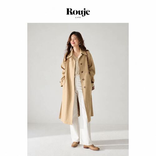 【现货】Rouje Life清爽亲肤透气老钱经典版型垂顺时髦单品风衣