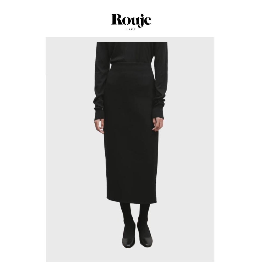 【现货】Rouje Life羊毛半身裙女高腰半裙显瘦过膝毛呢包臀裙,女装/女士精品,大码半身裙,淘宝优惠券,粉丝福利购,淘宝优惠卷