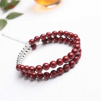 不掉色纯银正品可水洗麦穗手链