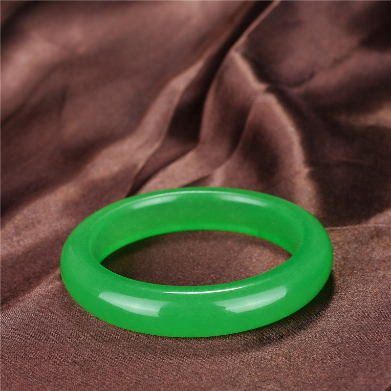 冰种翡翠色玉手镯少女满绿玉镯子5a女款旺夫天然玉石碧玉镯