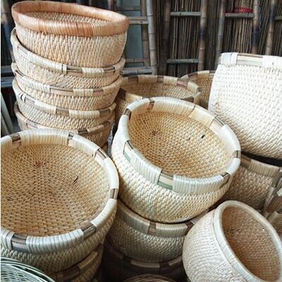 纯手工柳条笆斗米斗芭斗民间工艺柳编家用筐匾竹篮