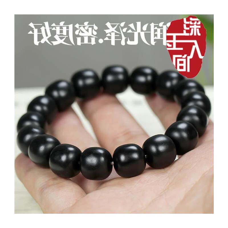 墨玉老型珠手串黑羊脂桶珠玉手链