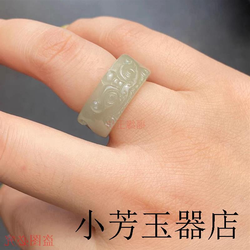 招财貔貅玉戒指男女个性玉指环兽