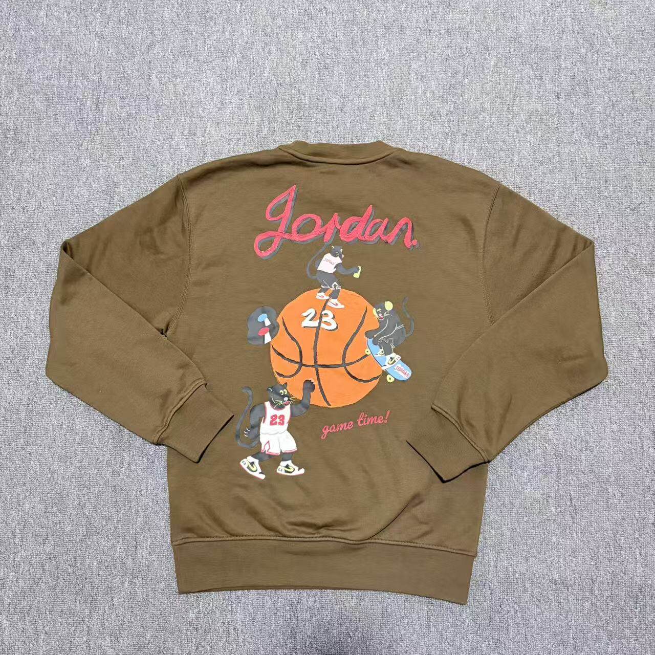 Nike耐克Jordan卫衣套头衫男法式毛圈圆领针织运动休闲HV1750-366