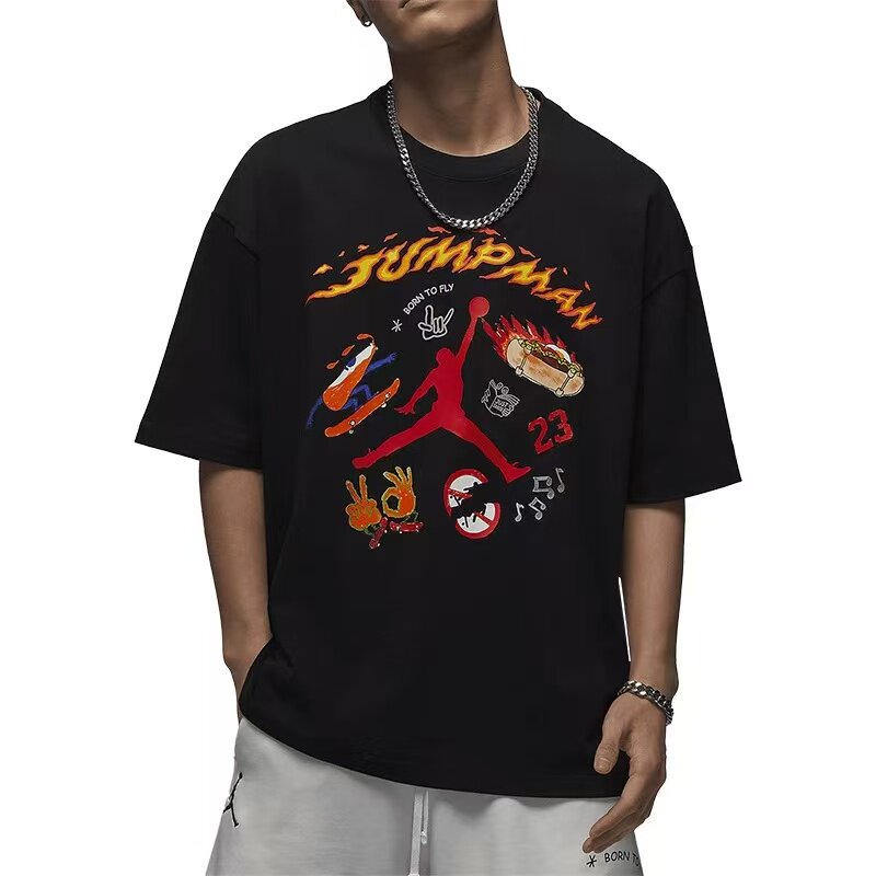 耐克/Nike Air Jordan男子篮球运动休闲训练圆领短袖T恤衫HJ3965