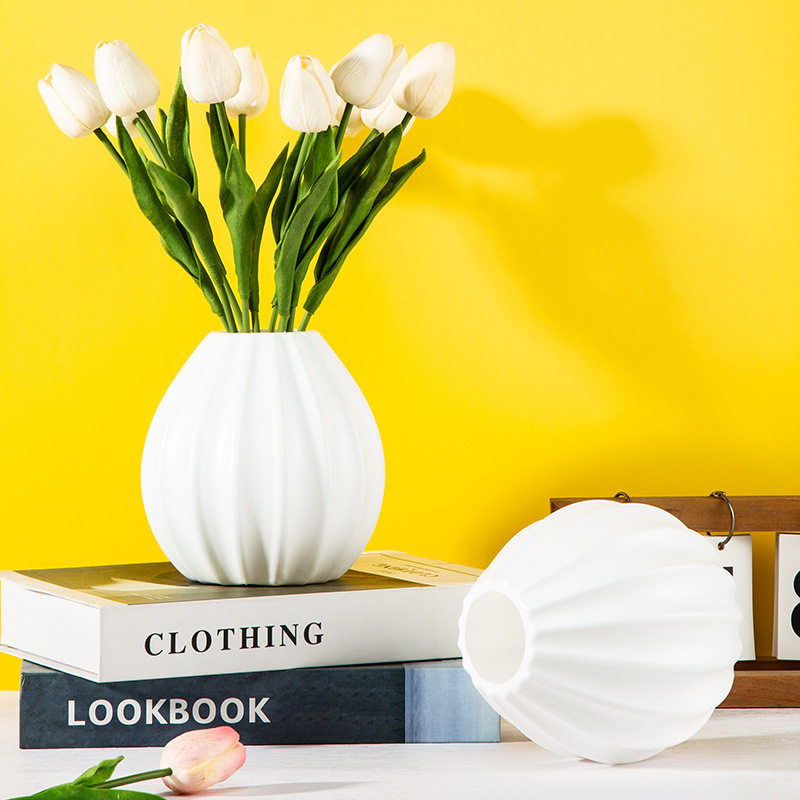 塑料仿陶瓷花瓶摆件客厅插花轻奢高级感简约ins风水培花器摆件,鲜花速递/花卉仿真/绿植园艺,花瓶,淘宝优惠券,粉丝福利购,淘宝优惠卷