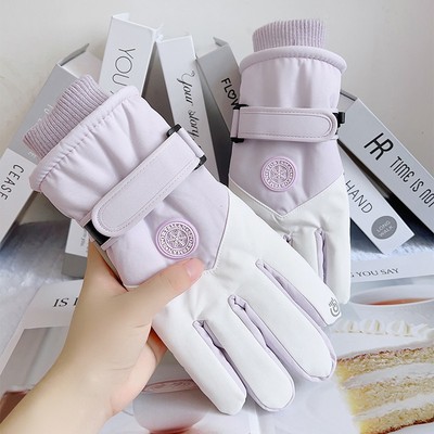 滑雪手套女冬天季厚骑行电动摩托车加绒玩雪男触屏户外棉保暖防寒