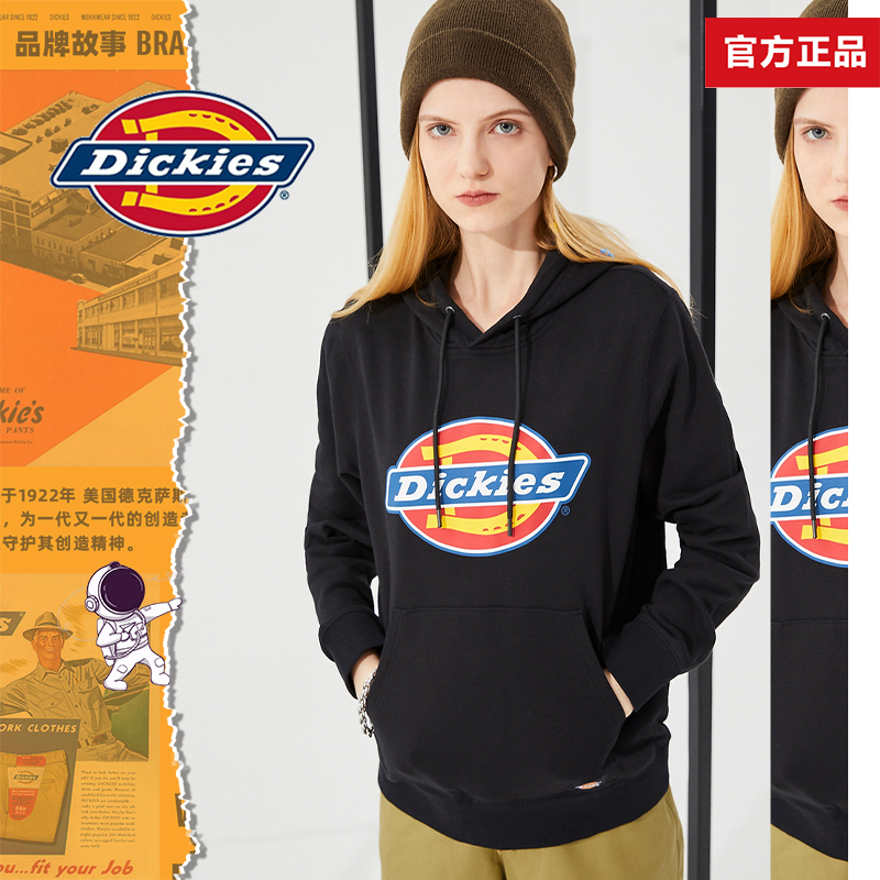 Dickies常规LOGO印花连帽卫衣女