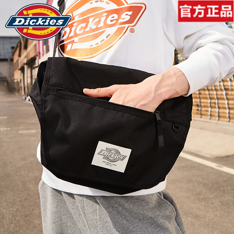 Dickieslogo印花可调节邮差包