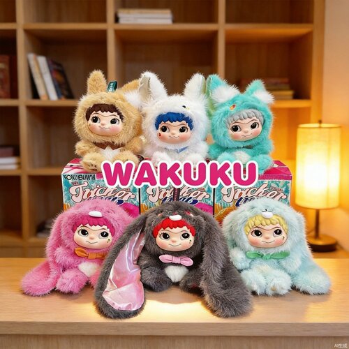 WAKUKU二代拉布布毛绒盲盒网红爆款玩具洞洞乐小礼物玩具盲盒摆摊