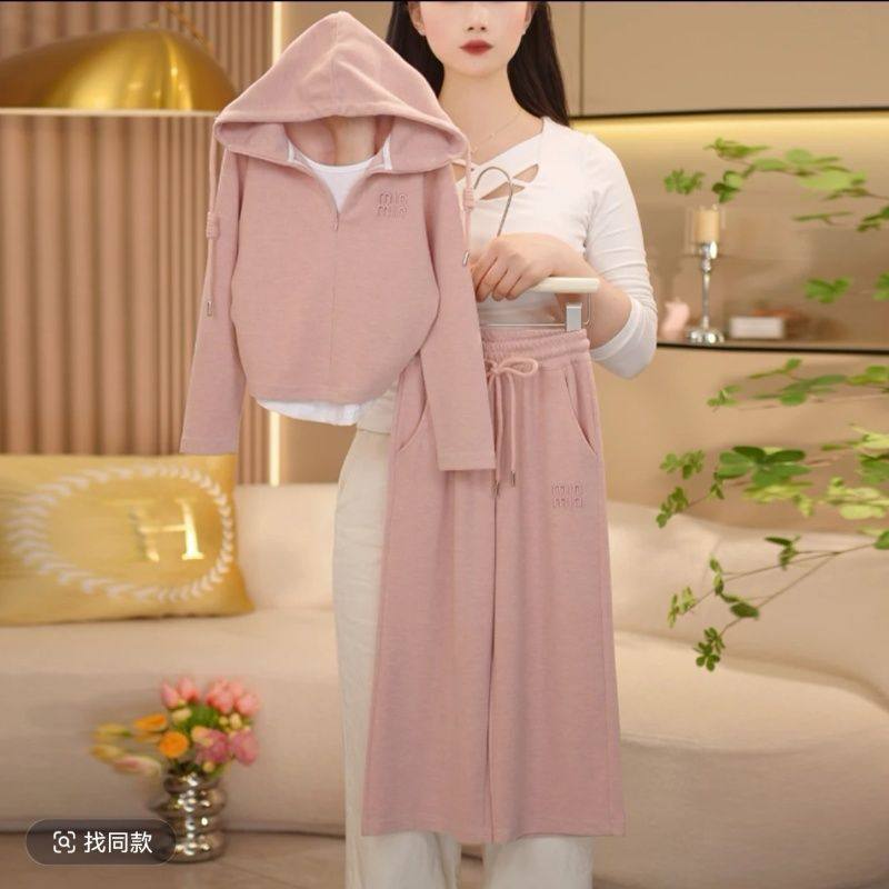 女童运动套装2025春秋新款中大童洋气休闲卫衣阔腿裤儿童爆款两件