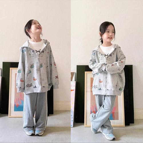 女童外套春秋款2025新款洋气儿童秋装连帽卫衣女孩秋季开衫上衣潮