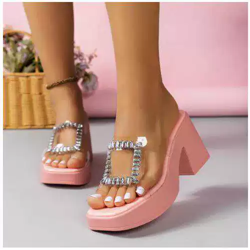 Ladies Ladies Summer Slippers Women High Heels Sandal
