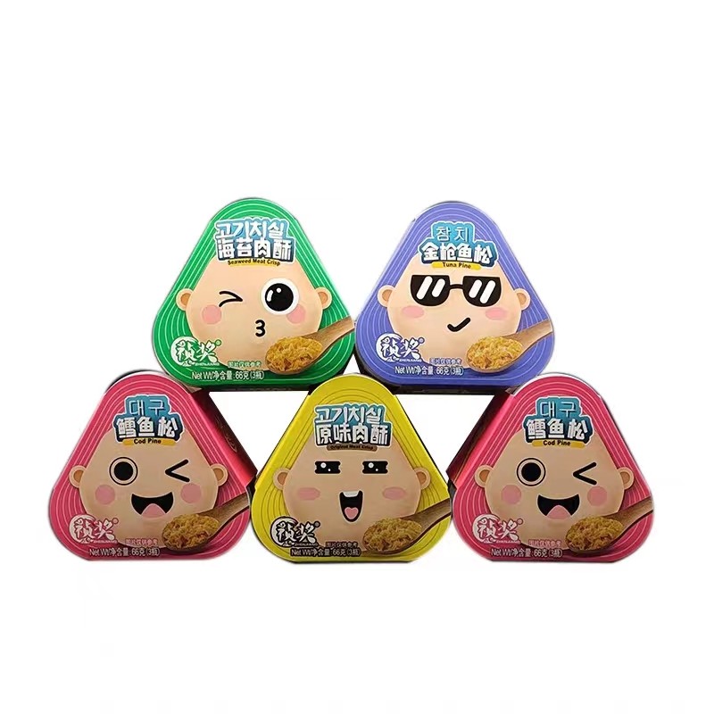 祯奖儿童肉酥鳕鱼松金枪鱼松芝麻海原味66g*2盒拌饭零食寿司材料