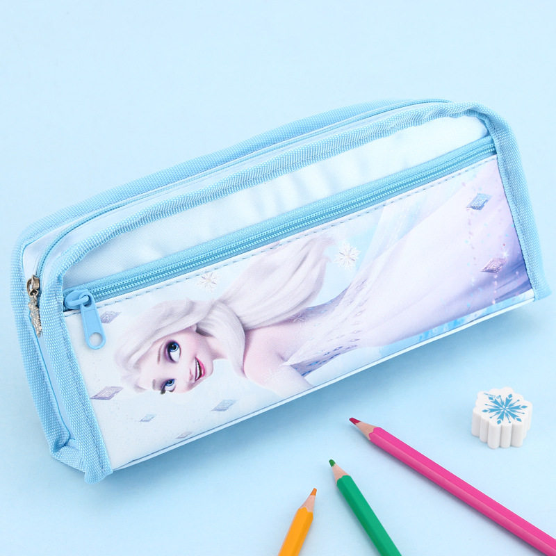 爱莎公主儿童笔袋幼儿园小学生二四年级女孩高颜值耐脏紫色大容量