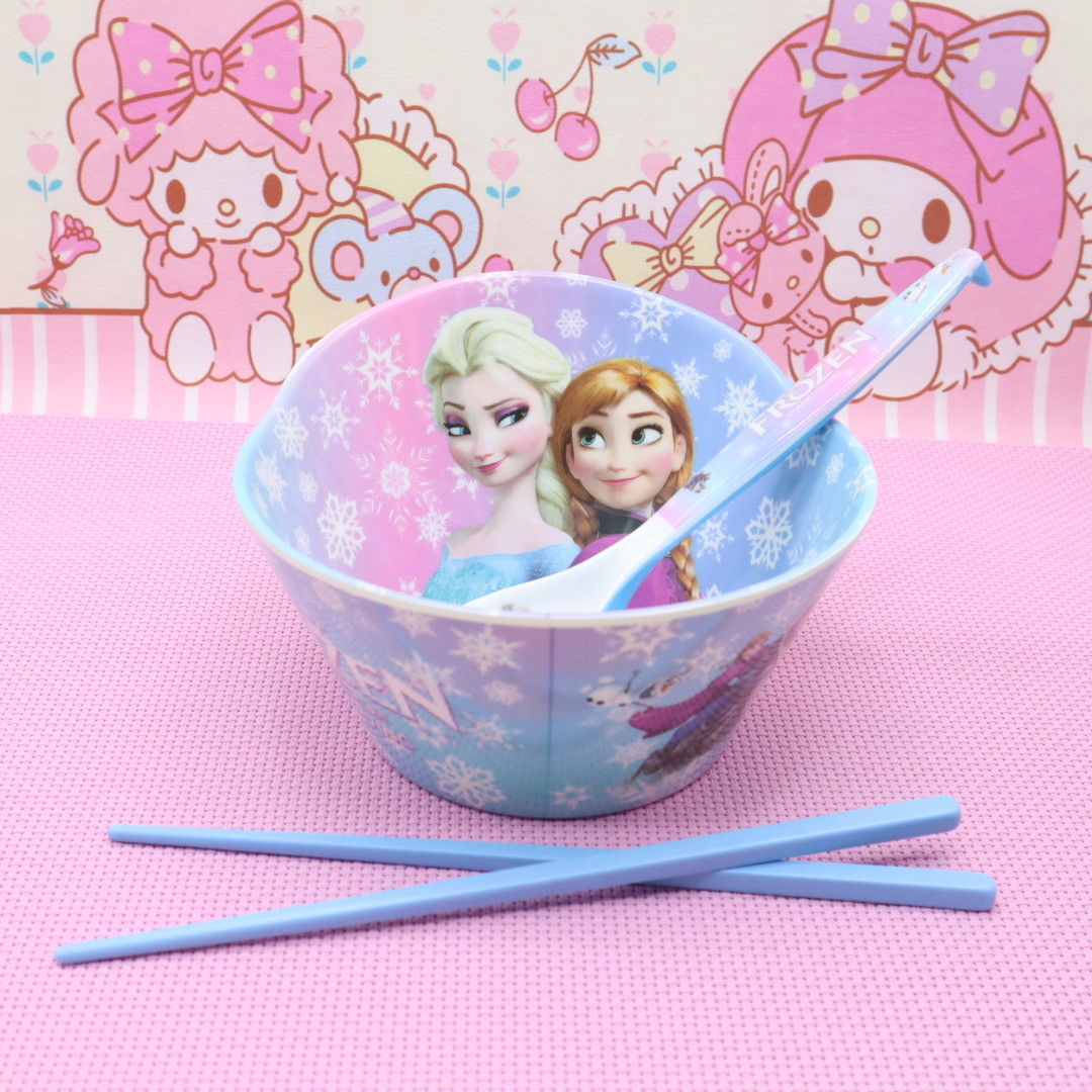 艾莎公主儿童碗防摔防烫密胺家用5岁可爱6岁以上爱沙小朋友吃饭碗