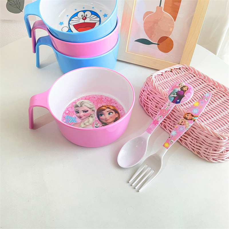 女孩子喜欢爱莎公主卡通碗筷套装