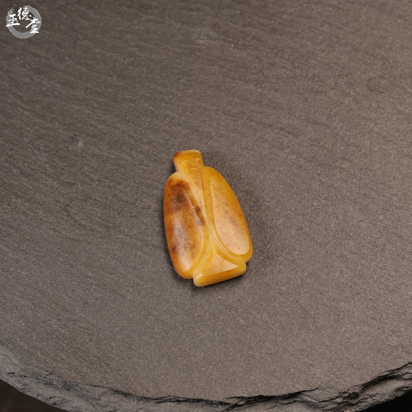 玉德堂新疆和田玉翁仲籽料苏工黄沁仿古玉翁仲吊坠玉人挂件DIY