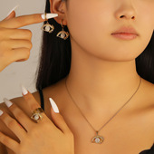 sets all light Small steel luxury titanium two match ring