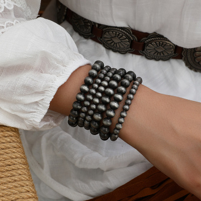 复古简约几何手链西部牛仔风叠戴