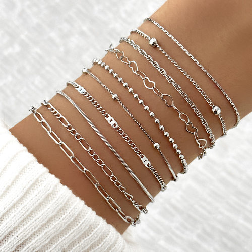 扭片链简约精致珠链手链女项链