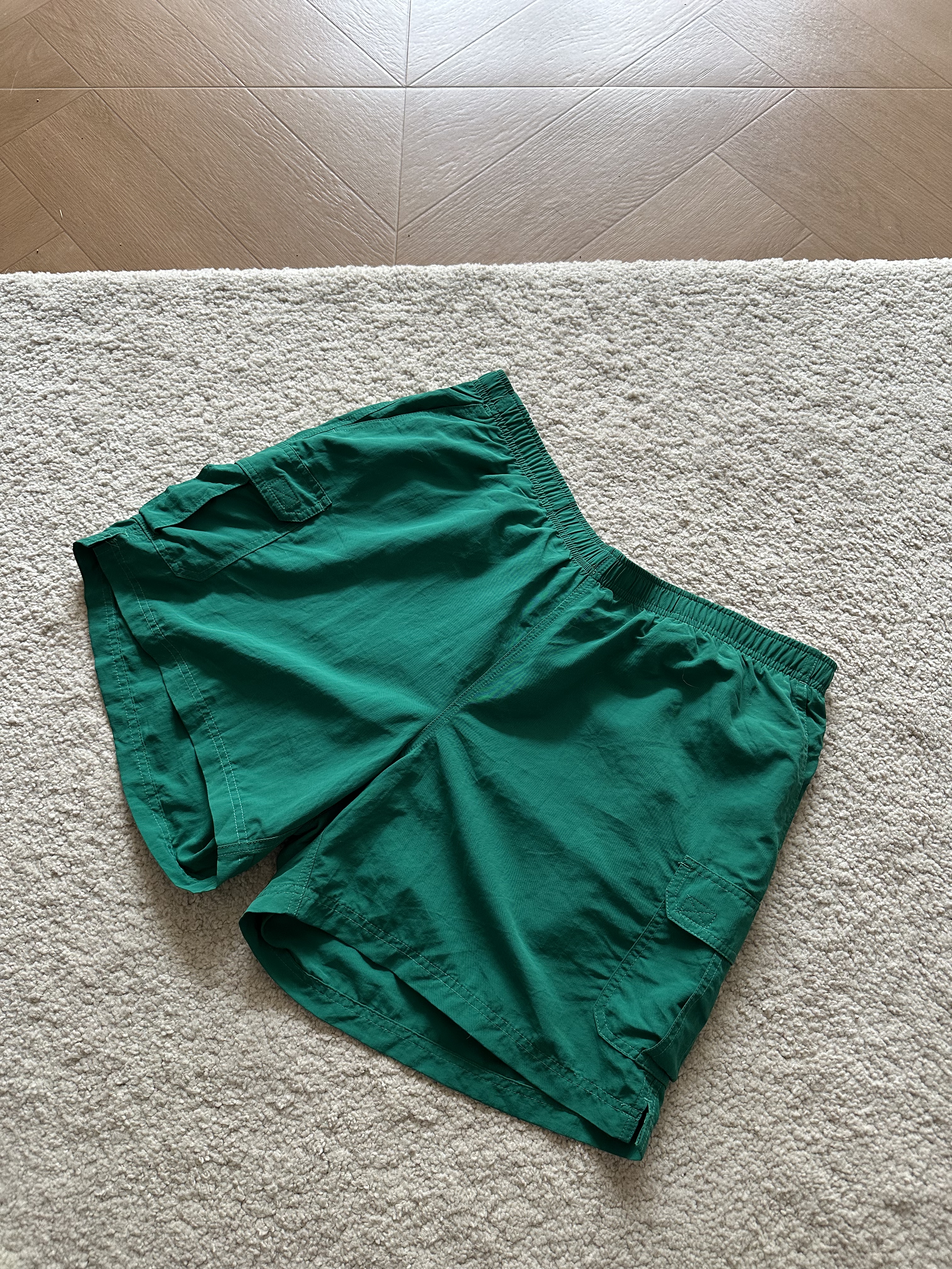 孤品 复古美式夏季休闲尼龙短裤宽松口袋 松紧腰围休闲短裤男大码