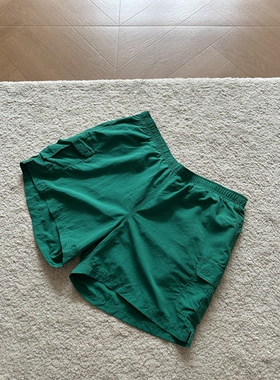 孤品 复古美式夏季休闲尼龙短裤宽松口袋 松紧腰围休闲短裤男大码