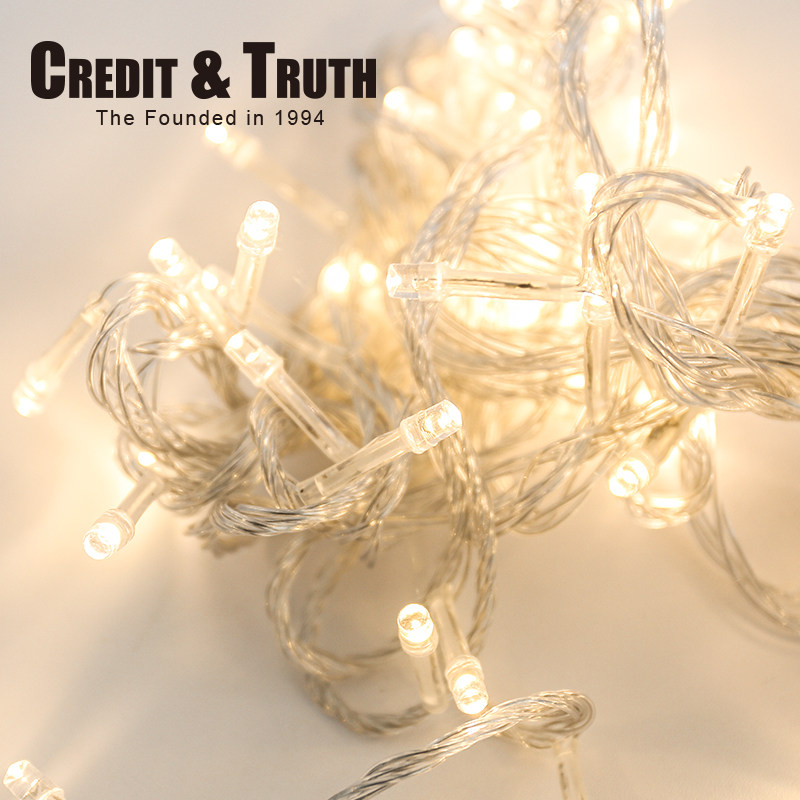 圣诞灯串装饰圣诞树礼物装饰场景灯光灯带灯串彩灯闪灯串灯满天星