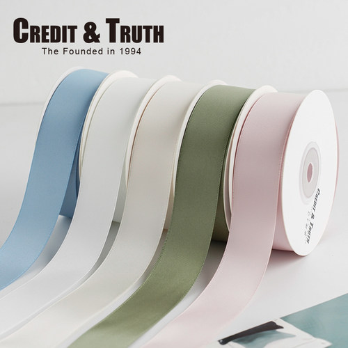 2.5cm精品双面丝带Credit&Truth