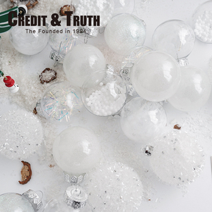 2025冰雪圣诞圣诞球礼盒礼物圣诞树挂件配饰圣诞套装装扮圣诞树