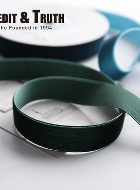 1.5cm天鹅绒面丝绒带单面无弹植绒丝带进口绒面丝带精品