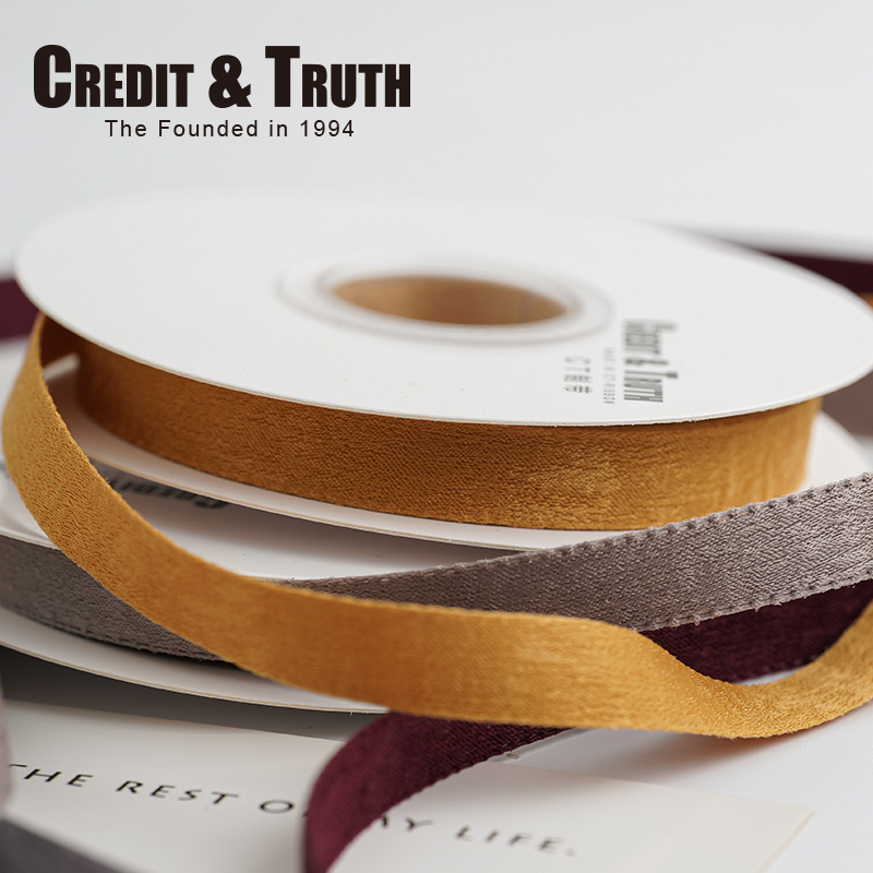 ct制带1厘米岩纹肌理带压边丝带