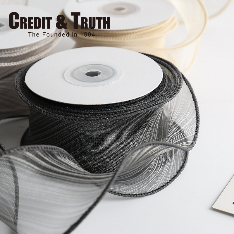 5cm金沙雪纺人鱼丝鱼尾花艺丝带