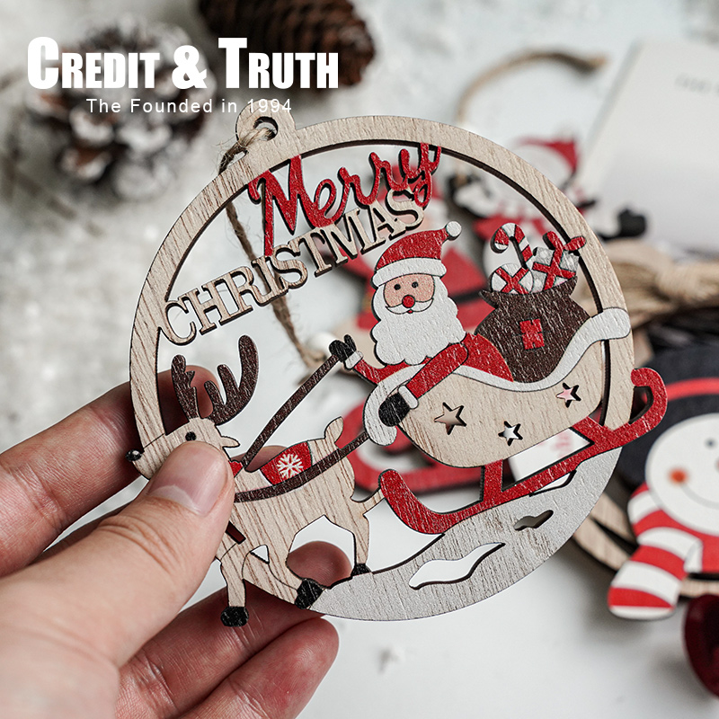ct制带圣诞挂牌装饰挂件
