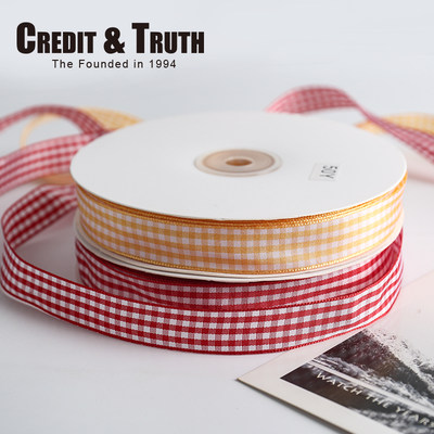 Credit&Truth1.5cm格子彩带丝带