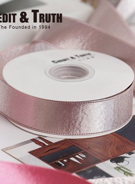 2.5厘米加厚亮光双面粗纱纹理丝带装饰布条发饰diy材料手工辅料