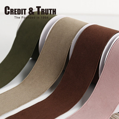 4cm鹿皮绒丝带Credit&Truth