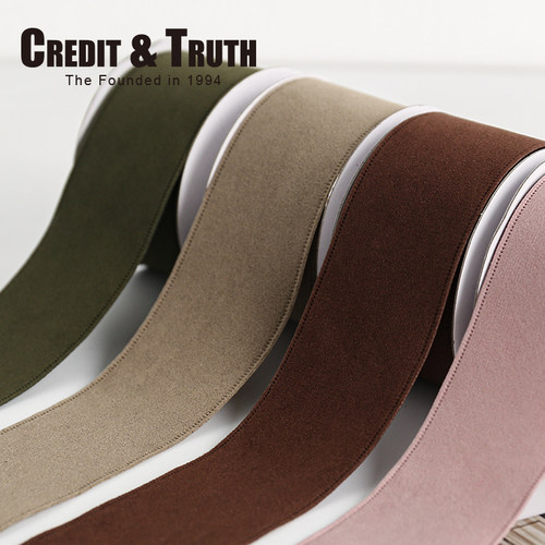 4cm鹿皮绒丝带Credit&Truth
