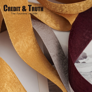 2.5cm岩纹肌理带双面绒面感高级丝带装 饰带蝴蝶结花艺包花束绳子