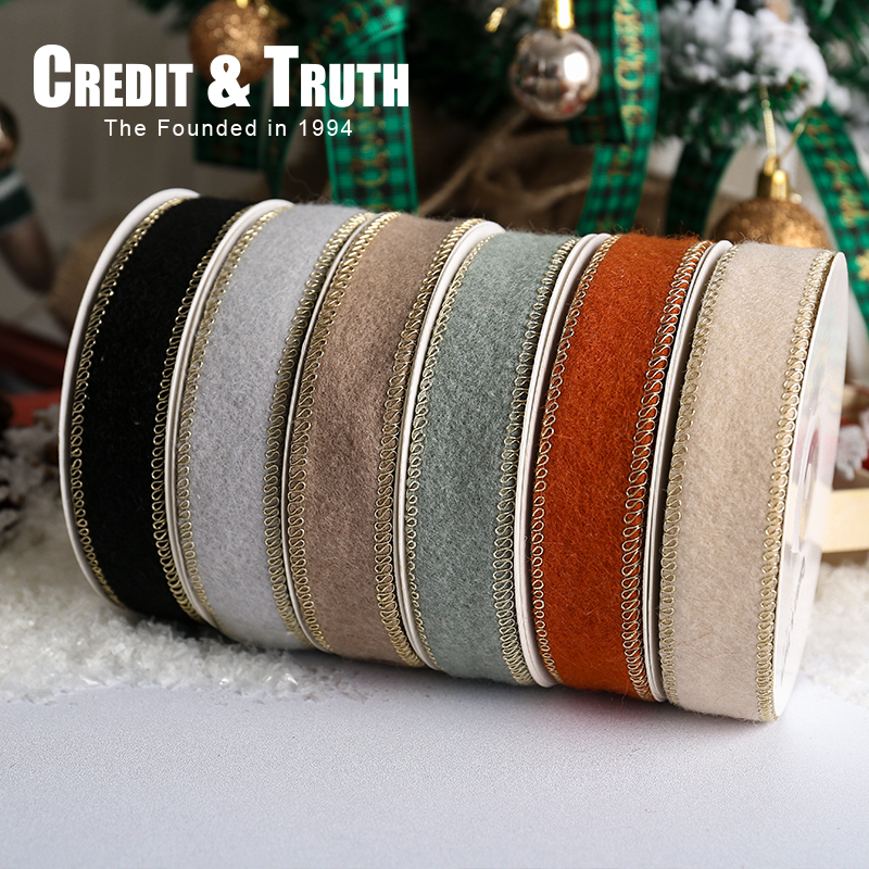 精品毛毡ct制带diy蝴蝶结丝带