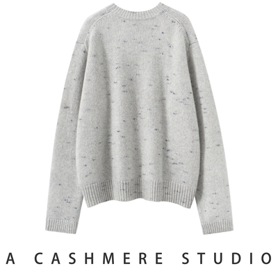 100纯山羊绒衫女款圆领加